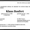 Bonfert Klaus 1926-1993 Todesanzeige